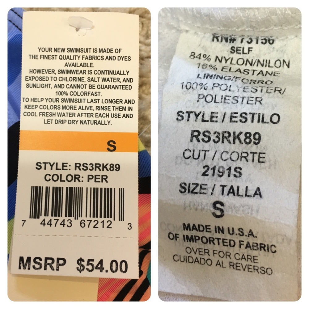 NWT! Kenneth Cole two piece swim - Picture 7 of 10